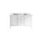 James Martin Palisades 60" Double Vanity Bright White with 3 cm Ethereal Noctis Quartz Top 527-V60D-BW-3ENC