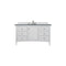 James Martin Palisades 60" Single Vanity Bright White with 3 cm Cala Blue Quartz Top 527-V60S-BW-3CBL